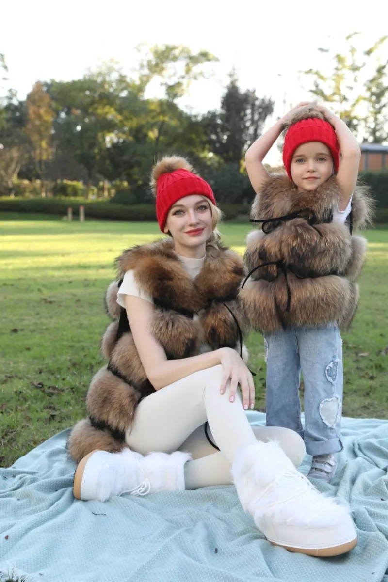 New Fall And Winter Striped With Fur Ball Acrylic Hat m4