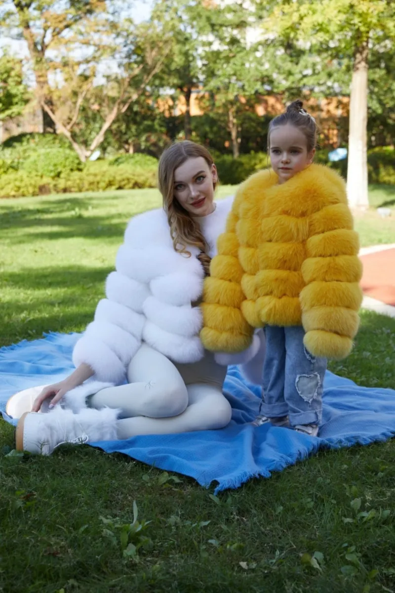 Women's Winter Five Sections Basic Fox Fur Coat