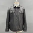 Mens utility leather coat, made of cowhide (7)