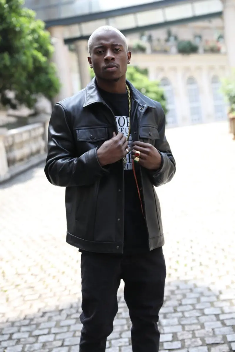 Mens utility leather coat made of bonded sheepskin (23)