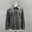 Mens utility leather coat, made of cowhide (10)
