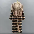 Coat with a large fur collar made of rex rabbit fur (4)