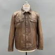 Mens utility leather coat, made of cowhide (13)
