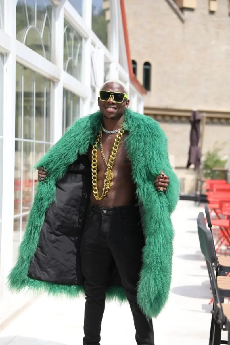100cm green collar trench coat made of Merino wool (32)