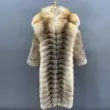 Long coat with a Golden Island fox fur collar and buttoned front (6)