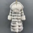 Mandarin Collar Fox and Rabbit Fur Jacket (8)