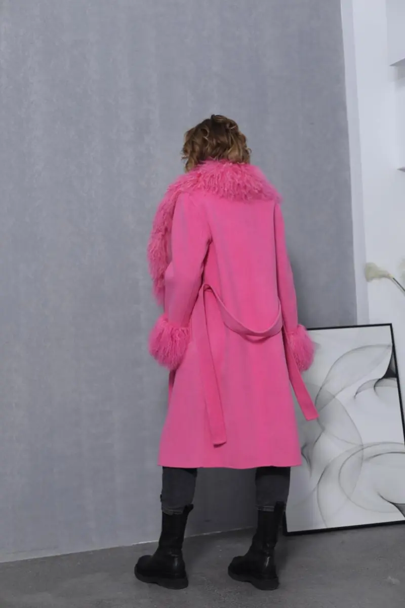 Shearling Mandarin Collar Double-faced Wool (1)