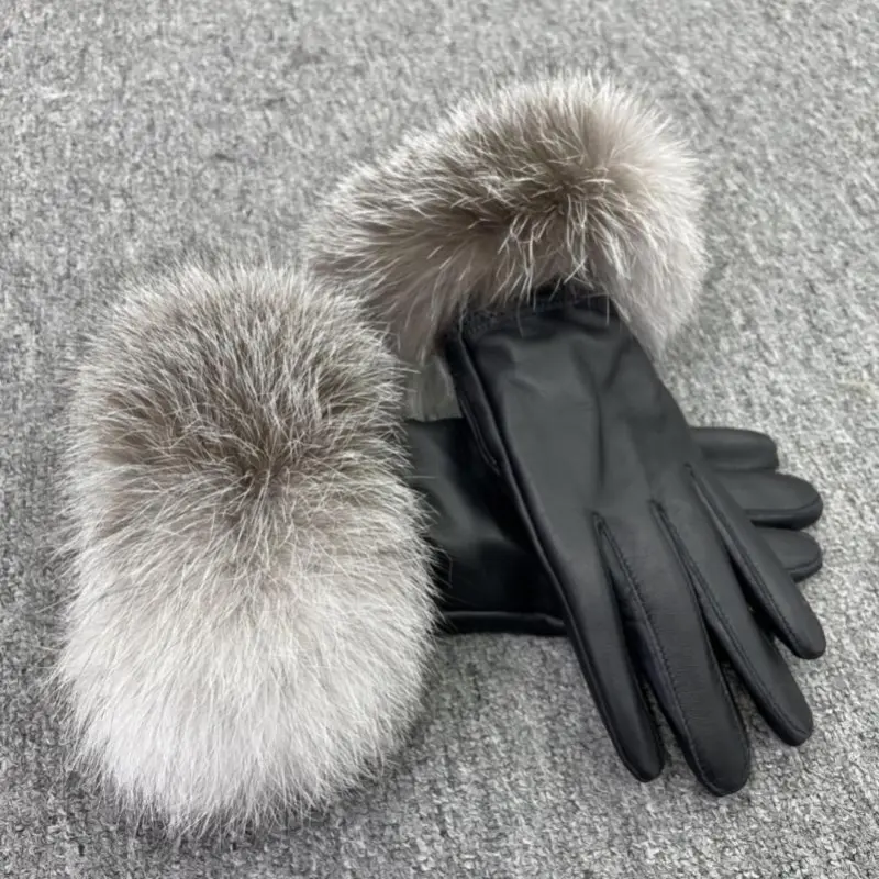 Fox Fur Leather Gloves (12)