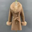 Mandarin Collar Tie-Waist Double-Sided Wool Coat (15)