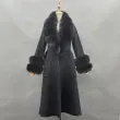 Skirt Hem Mandarin Collar with Sleeves and Two-section Fur Double-faced Wool (5)