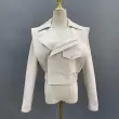Crop Motorcycle Short Leather Jacket (1)