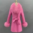 Mandarin Collar Tie-Waist Double-Sided Wool Coat (8)