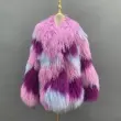Mandarin Collar Shearling Mid-length Coat (9)