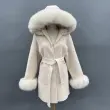 Short Length Hooded Double-faced Wool Coat with Large Pockets (1)