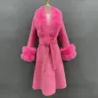 Large Skirt Hem Double-Sided Wool with Two-section Fur Cuffs (4)