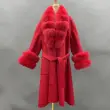 Skirt Hem Mandarin Collar with Sleeves and Two-section Fur Double-faced Wool (15)