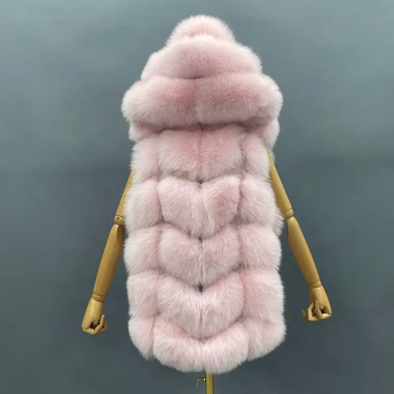 Six-Section Hooded Muff Fox Fur (8)