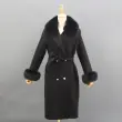 Double-sided wool coat with a small collar (15)