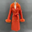 Double-sided wool coat with a small collar (7)