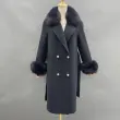 Double-sided wool coat with a small collar (20)