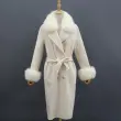 Double-sided wool coat with a small collar (16)