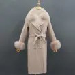 Double-sided wool coat with a small collar (17)