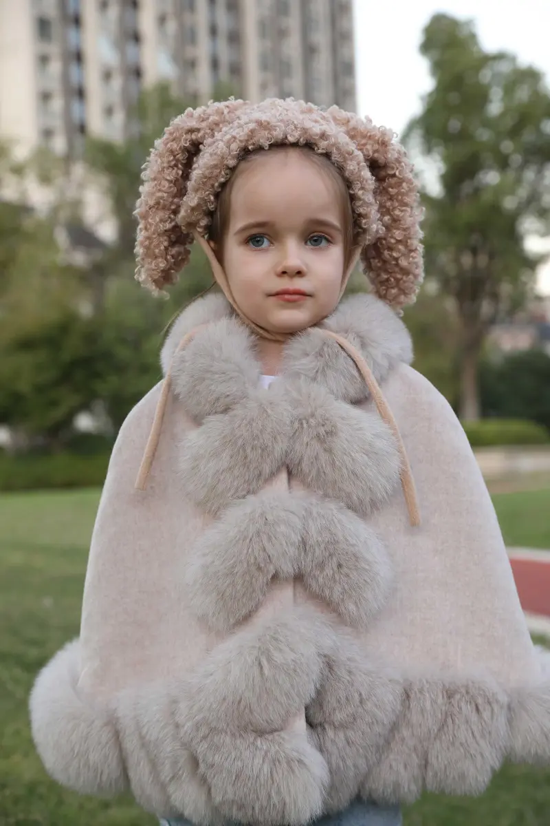 Children's Rabbit Ears Lace-Up Hat m3