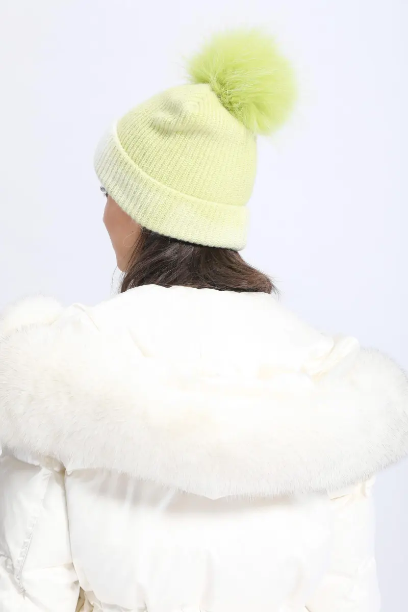 New Gradient Rabbit Velvet Hat with Pom Pom m5
