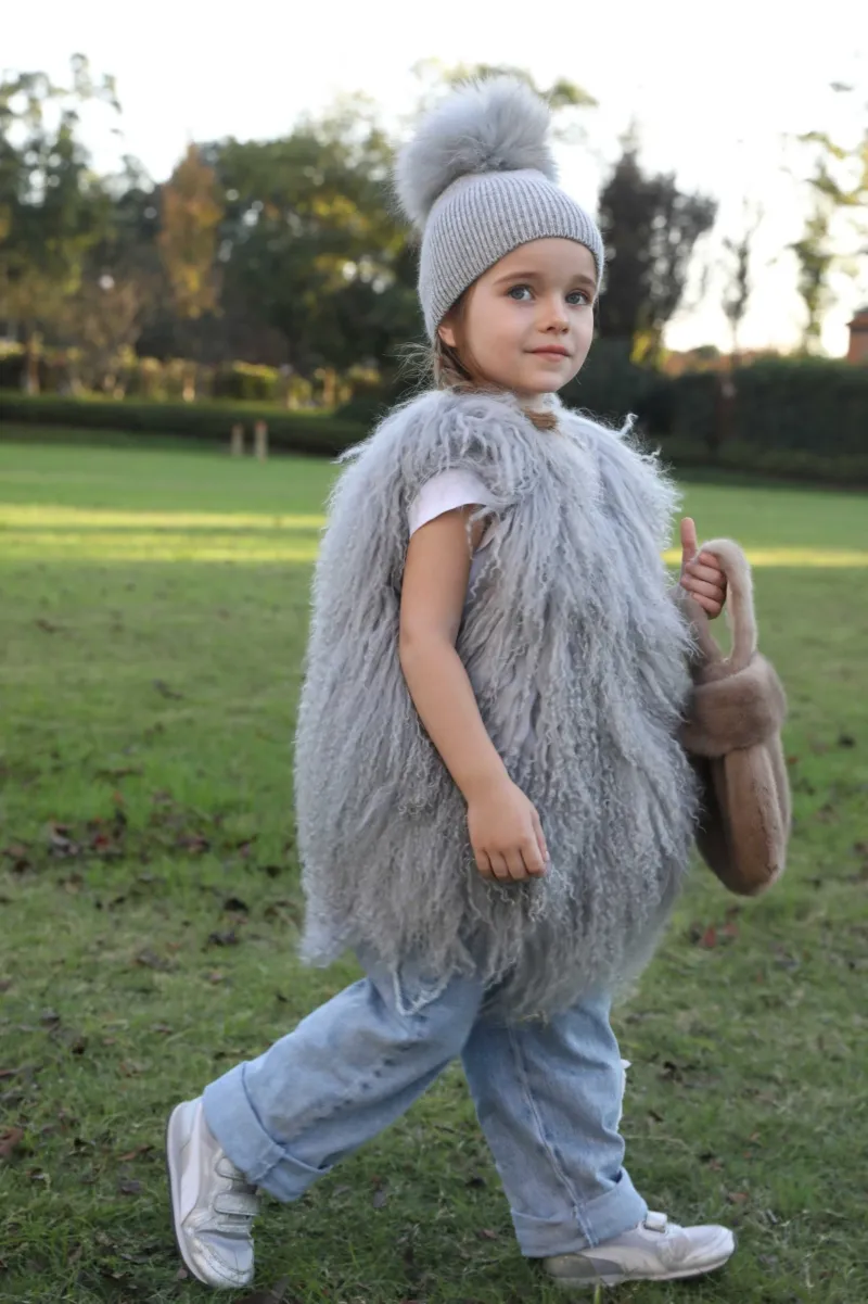 Autumn and Winter Fluffy Cute Mink Vest Bag Tote Crossbody m5