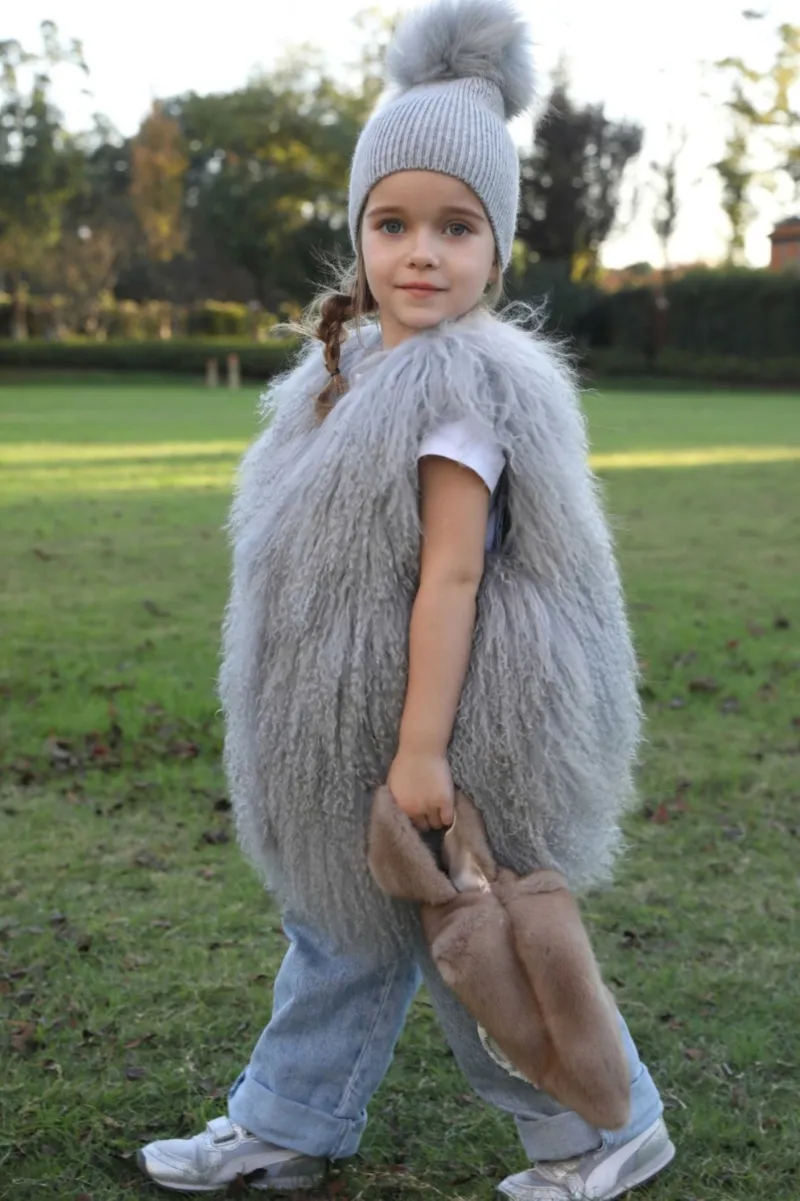 Autumn and Winter Fluffy Cute Mink Vest Bag Tote Crossbody m6