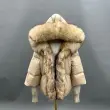 Goose Down Women's Knitted Cuff Hooded Fashionable Down Jacket31