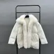 Fox Fur Placket Down-Filled Women's Collar Puffer Jacket24