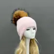 Women's Fashion Fox Fur Hat with Pom Poms11