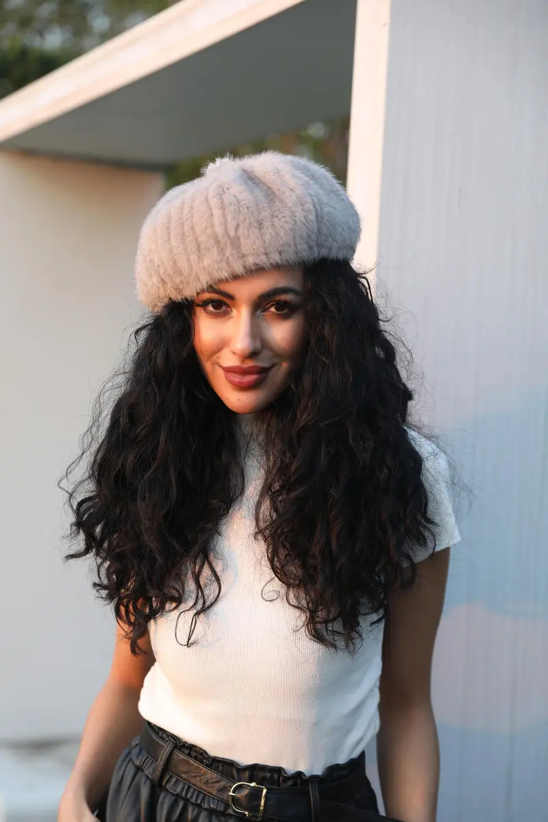 Women's Fashion Eco-Friendly Fur Striped Pumpkin Beret2