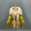 Goose Down Women's Knitted Cuff Hooded Fashionable Down Jacket17