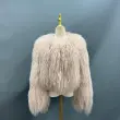 Women's New Mongolian Lamb Fur Round Collar Short Jacket Fur Coat3