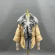 Goose Down-Insulated Knitted Cuff Collar Large Lapel Lightweight Warm Down Jacket13