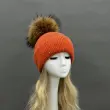 Women's Warm and Casual Rabbit Fur Hat with Sparkling Fur Pompoms14