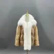 Fox Fur Placket Down-Filled Women's Collar Puffer Jacket20