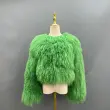 Women's New Mongolian Lamb Fur Round Collar Short Jacket Fur Coat6