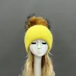 Women's Fashion Thin Striped Rabbit Fur Pom Pom Hat21