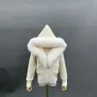Women's Knitted Hooded Faux Fur Collar Active Fashion Jacket27