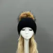 Women's Fashion Thin Striped Rabbit Fur Pom Pom Hat15