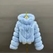 Fox Fur Women's New Fashion Hooded V-Pattern Zipper Jacket11