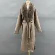 khaki fur collar