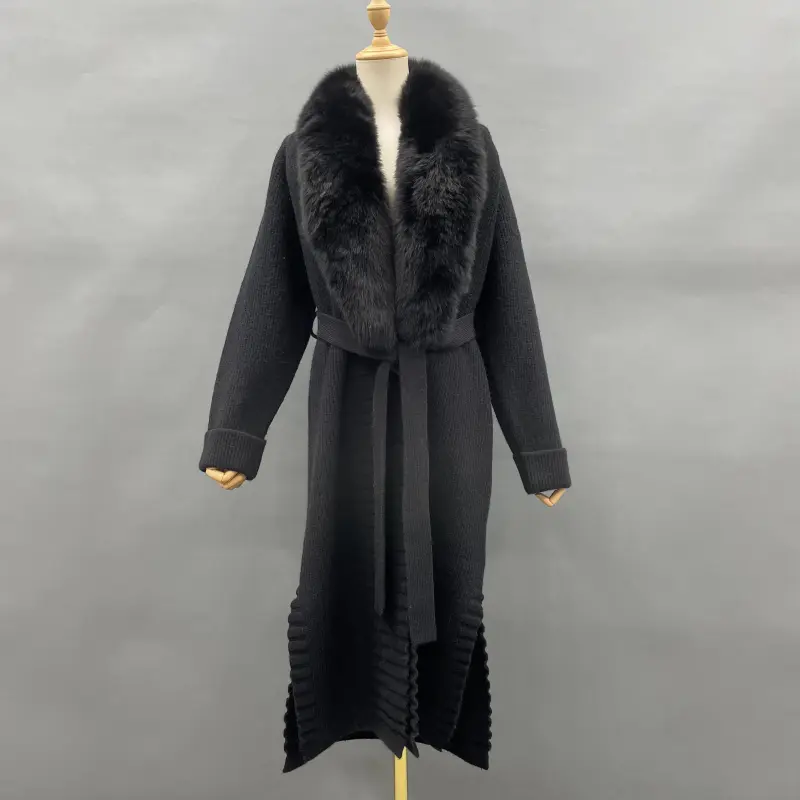 black fur collar