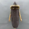 brown fur collar