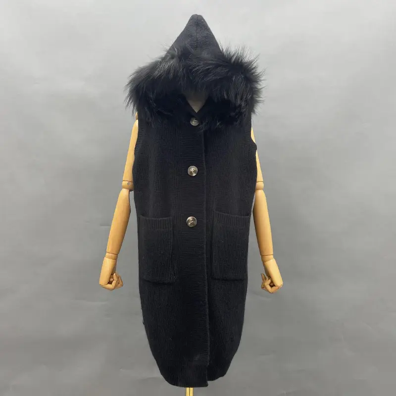 black fur collar