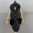 black fur collar pockets