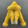 Fox Fur Coat for Women Luxurious Fox Fur Placket Hooded Zippered Jacket (32)